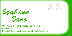 szabina dano business card