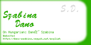 szabina dano business card